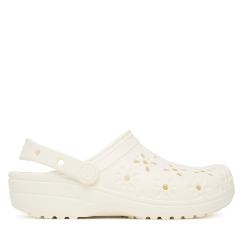 Чехли Crocs Classic Floral Cut-Out Clog 210927 Екрю цвят на ниска цена