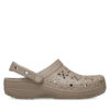Чехли Crocs Classic Floral Cut Out Clog 210927 Кафяв цвят на ниска цена