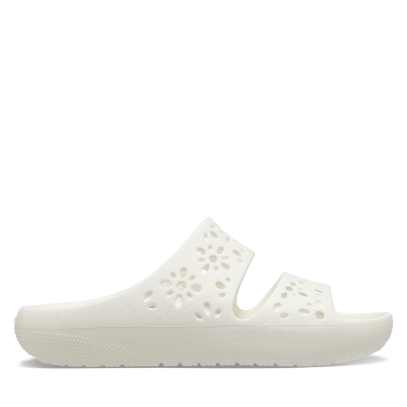 Чехли Crocs Classic Floral Cutout Sandal 210966 Бял цвят на ниска цена
