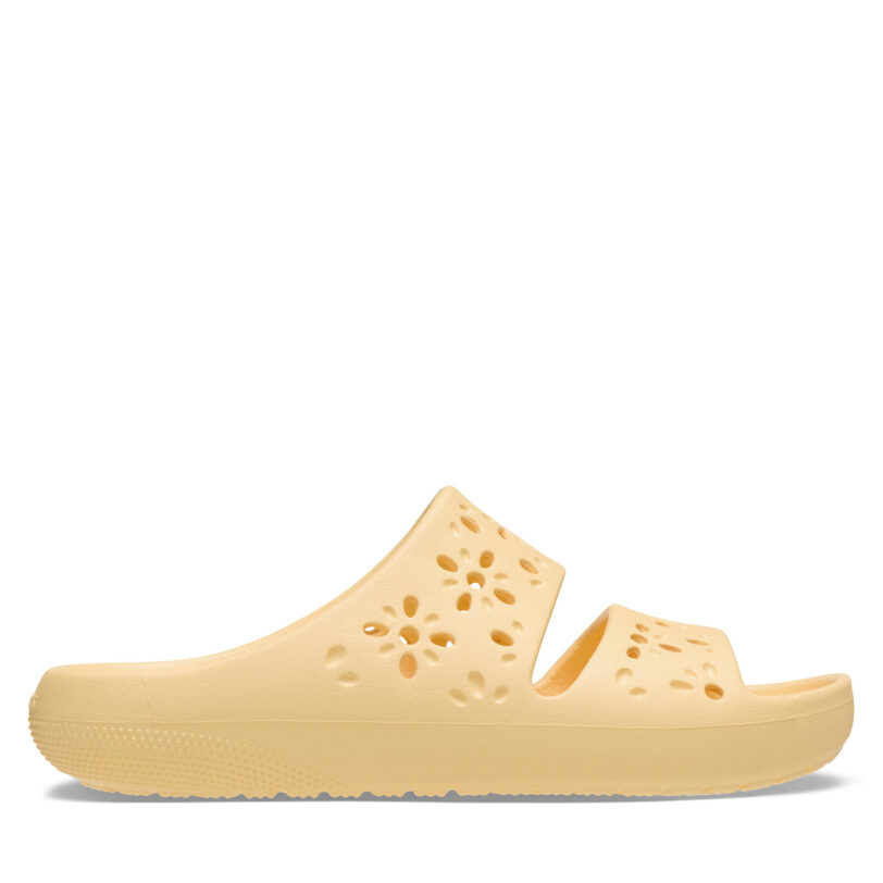 Чехли Crocs Classic Floral Cutout Sandal 210966 Оранжев цвят на ниска цена