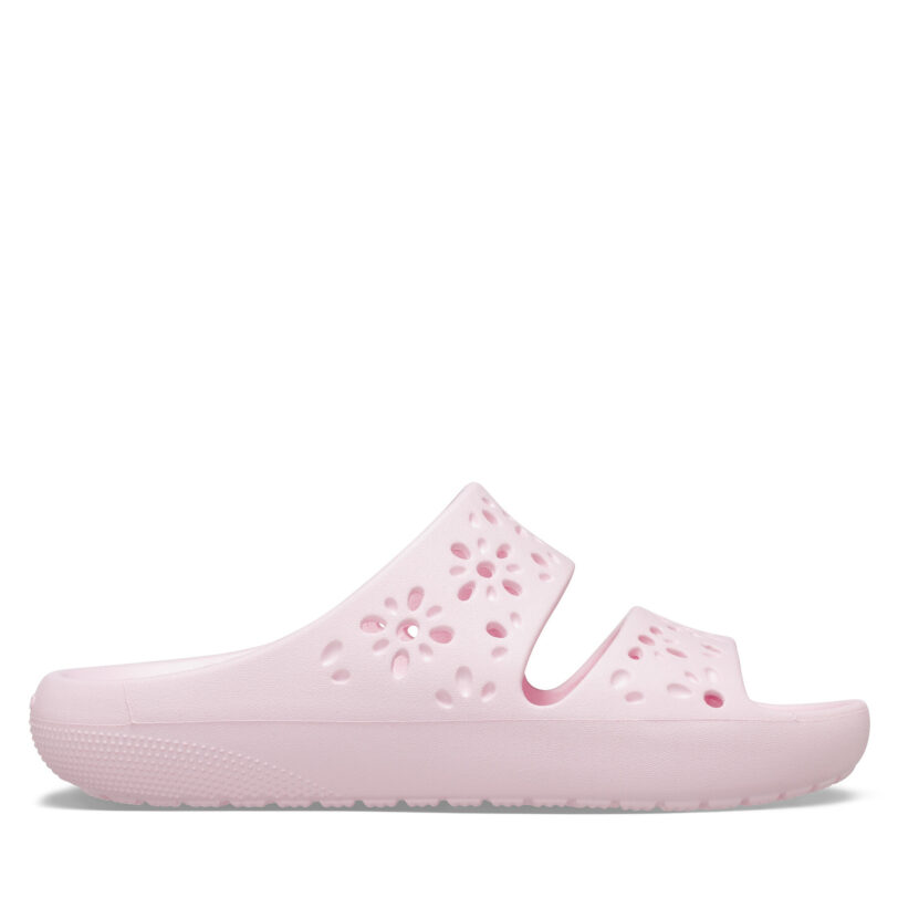 Чехли Crocs Classic Floral Cutout Sandal 210966 Розов цвят на ниска цена