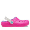 Чехли Crocs Classic Lined Clog Kids 207010 Розов цвят на ниска цена