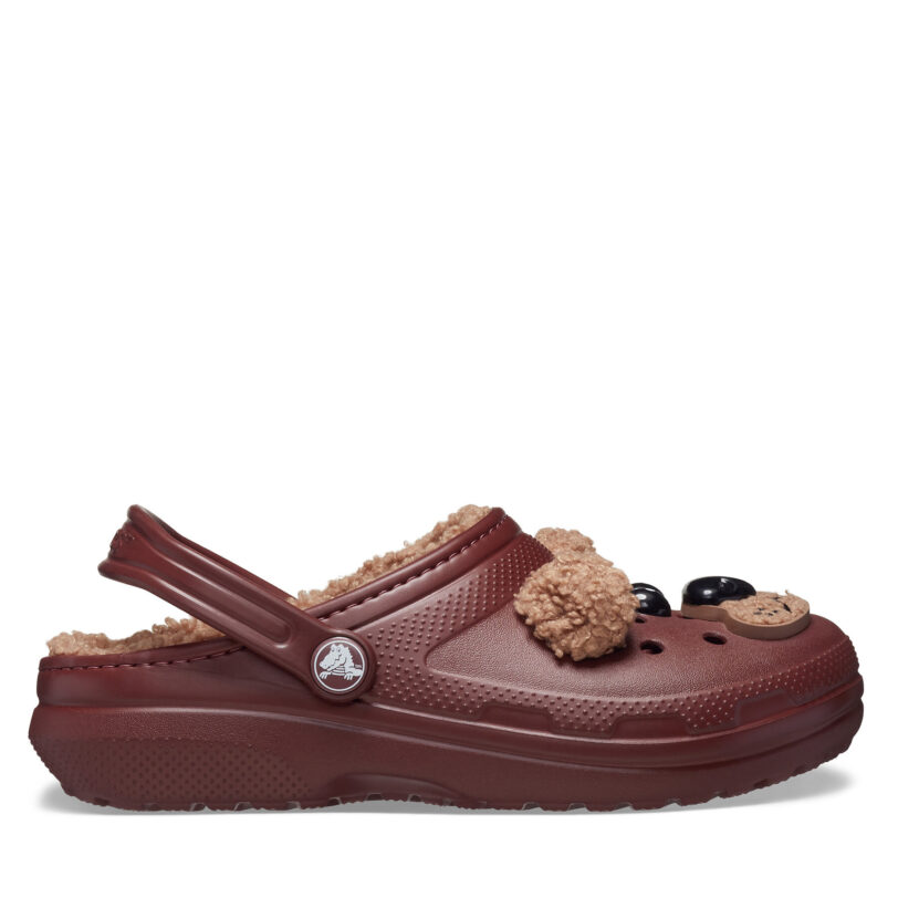 Чехли Crocs Classic Lined Iam Brown Bear Clog K 210399 Кафяв цвят на ниска цена