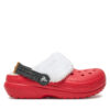 Чехли Crocs Classic Lined Santa Clog K 210931 Червен цвят на ниска цена