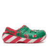 Чехли Crocs Classic Mickey Xmass Lined Clog K 210814 Зелен цвят на ниска цена