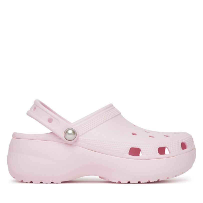 Чехли Crocs Classic Platform Pearl Clog 211231 Розов цвят на ниска цена