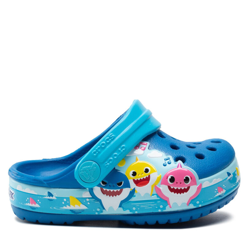 Чехли Crocs Crocsflbaby Shark Band Clog T 207066 Син цвят на ниска цена
