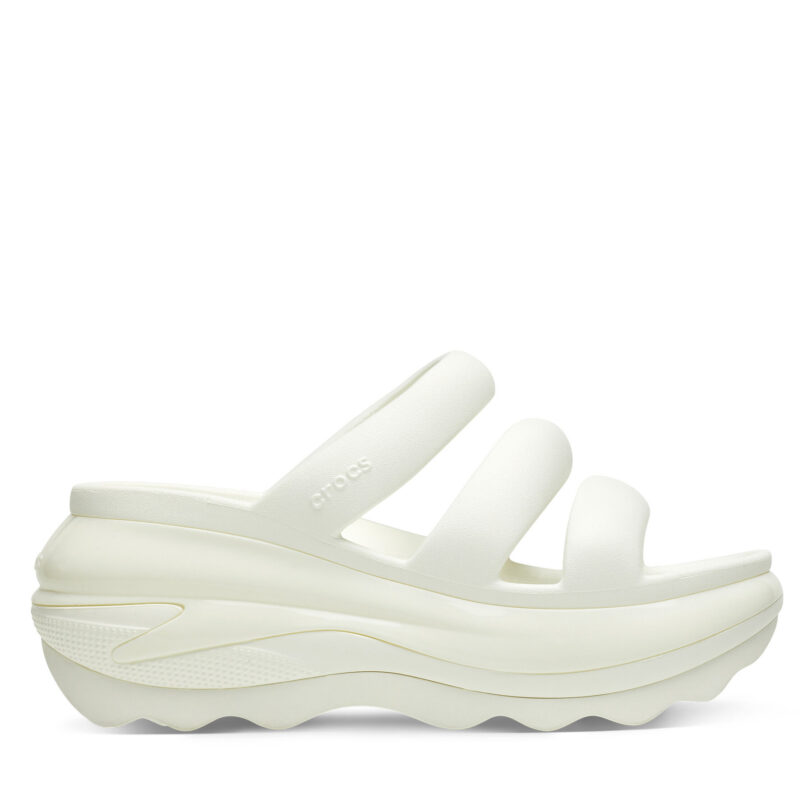 Чехли Crocs Mega Crush Triple Strap 209842 Екрю цвят на ниска цена