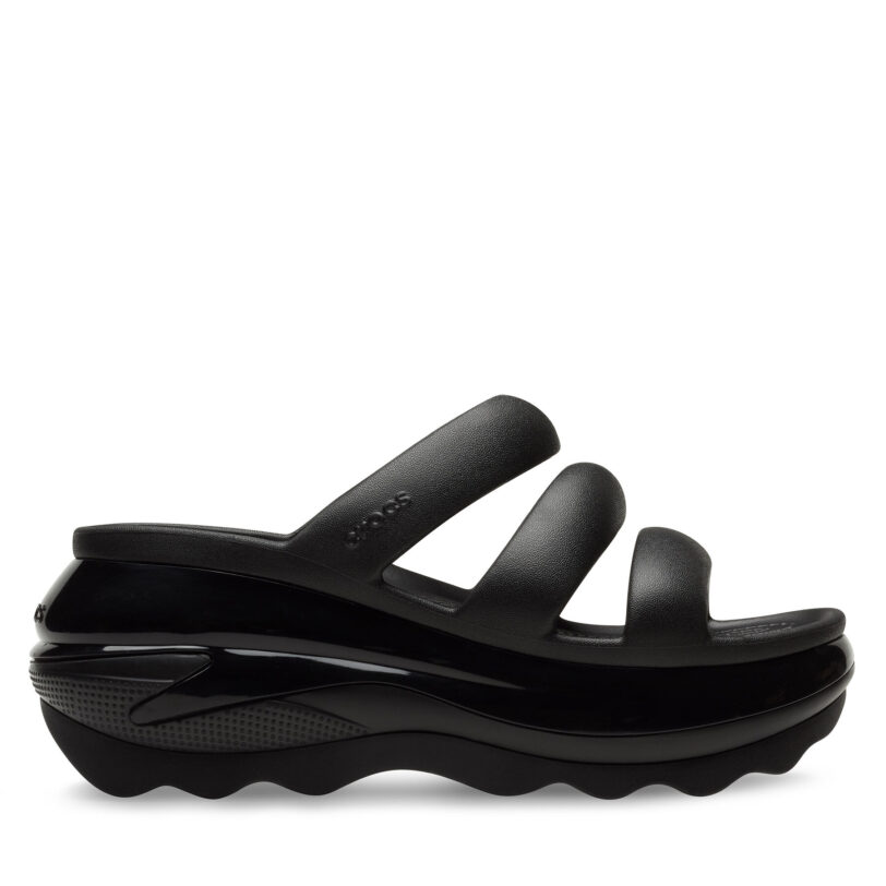 Чехли Crocs Mega Crush Triple Strap 209842 Черен цвят на ниска цена