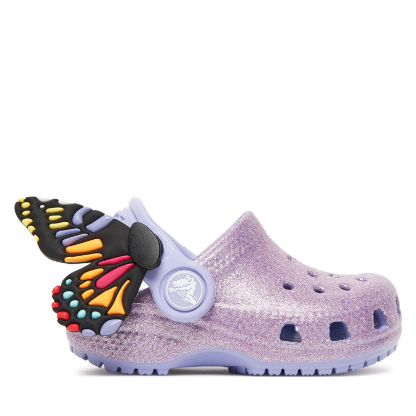 Чехли Crocs Toddler Classic IAM Butterfly Clog 210018 Виолетов цвят на ниска цена