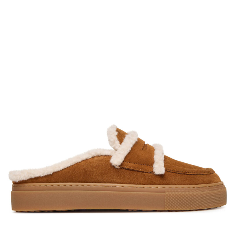 Чехли Inuikii Mule Wool 1004.017.0011 Кафяв цвят на ниска цена