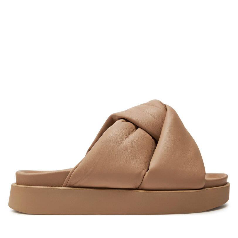 Чехли Inuikii Soft Crossed 70104-140 Бежов цвят на ниска цена