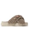 Чехли Inuikii Woven Stones 70104-106 Кафяв цвят на ниска цена