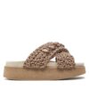 Чехли Inuikii Woven Stones Platform 70103-106 Кафяв цвят на ниска цена