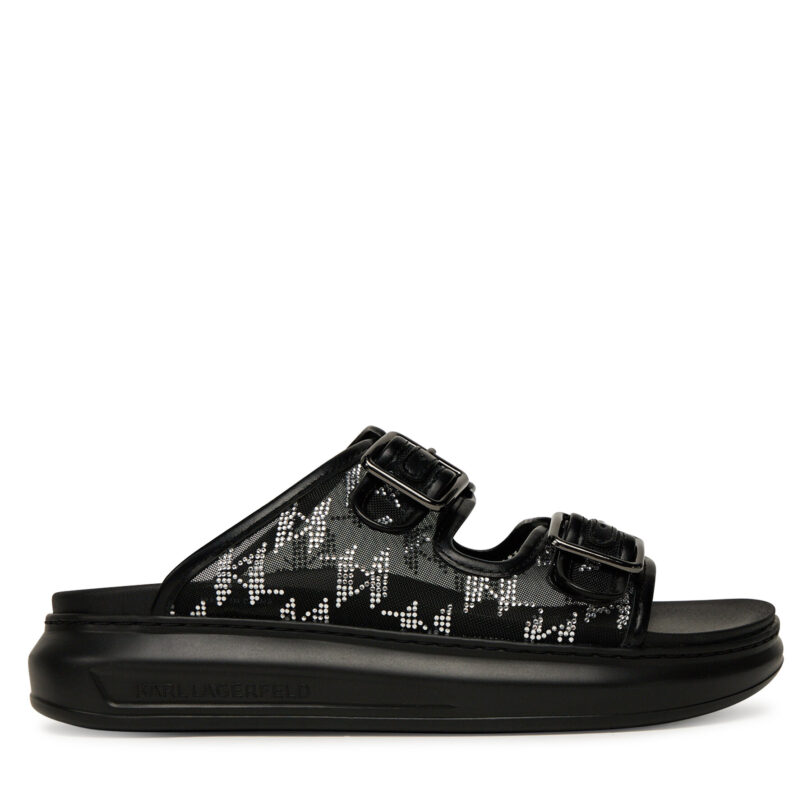 Чехли KARL LAGERFELD Kapri Slide KL62505A Черен цвят на ниска цена