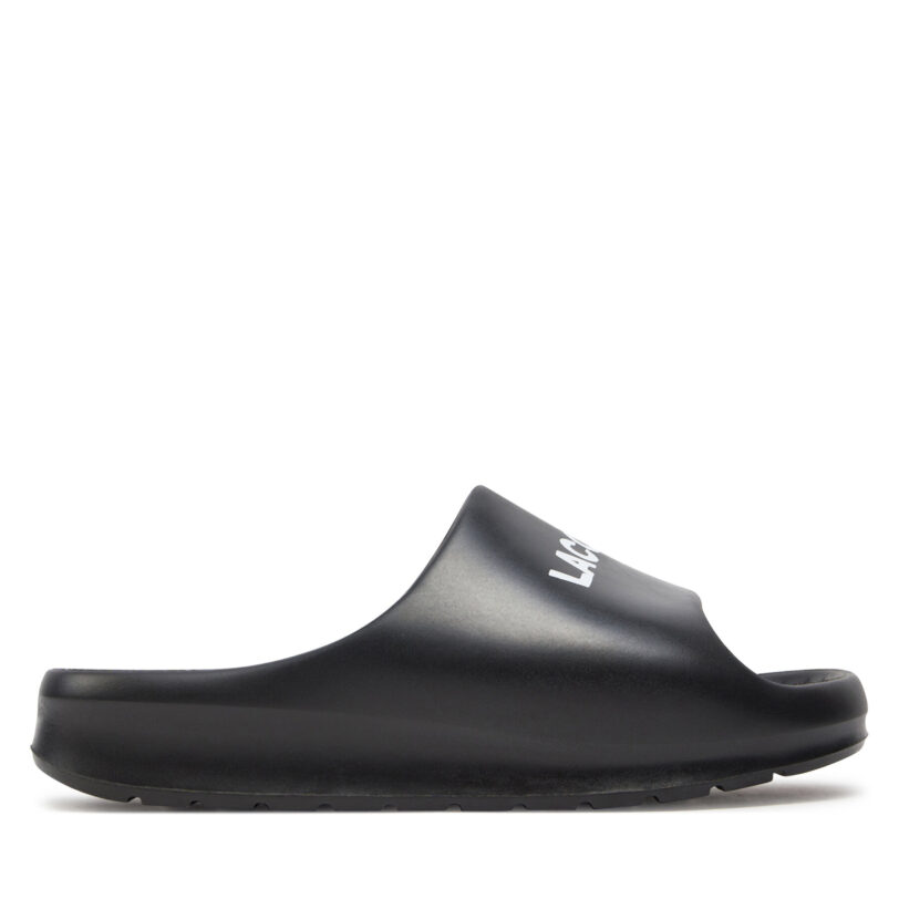 Чехли Lacoste Serve Slide 2.0 747CFA0020 Черен цвят на ниска цена