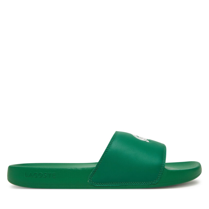 Чехли Lacoste Serve Sliders 7-49CMA0041 Зелен цвят на ниска цена