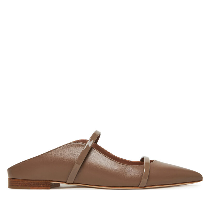Чехли MALONE SOULIERS Maureen Flat 328 Кафяв цвят на ниска цена