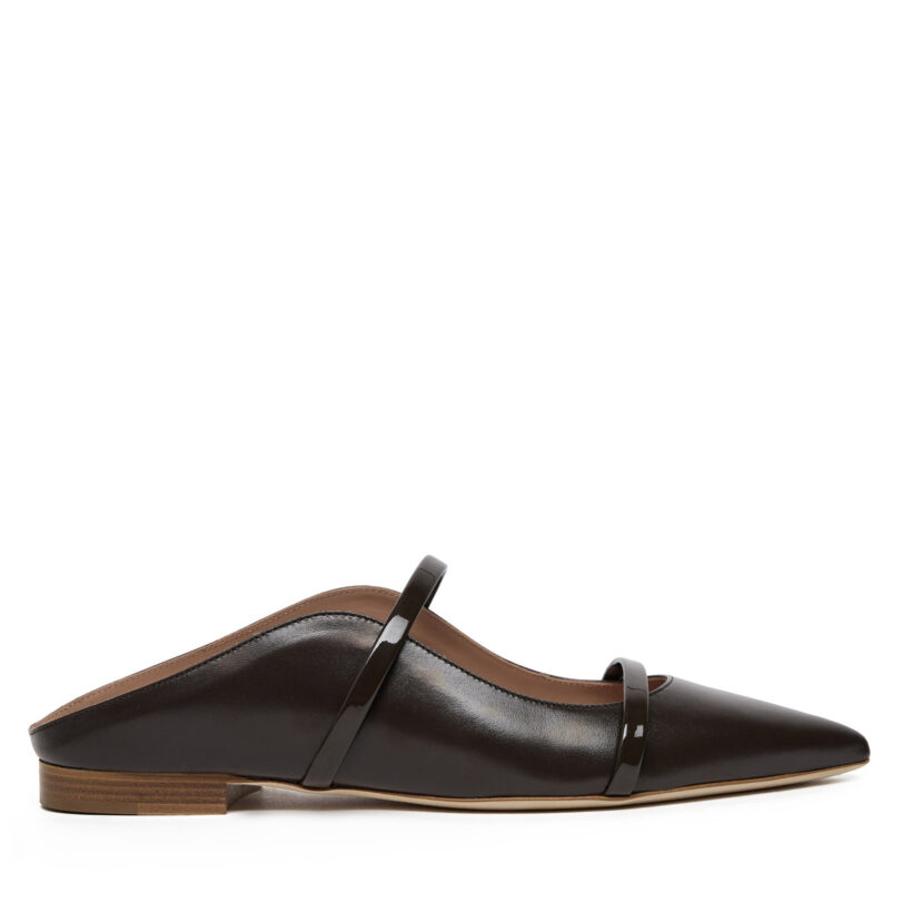 Чехли MALONE SOULIERS Maureen Flat 330 Кафяв цвят на ниска цена