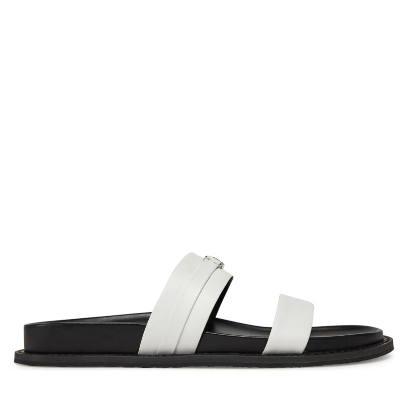 Чехли MICHAEL Michael Kors Mandy Flat Sandal 40S5MAFS2L Бял цвят на ниска цена