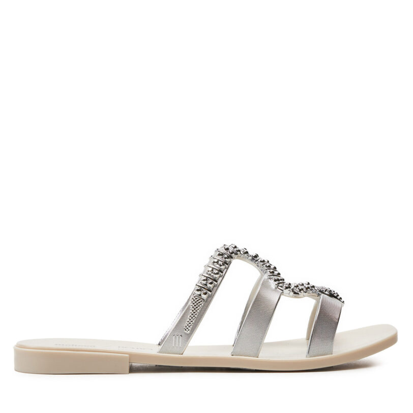 Чехли Melissa Melissa Slide + Bo.Bo. Ad 33862 Бял цвят на ниска цена