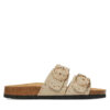 Чехли ONLY Shoes Onlmaxi-15 Pu Studs Buckle 15341190 Екрю цвят на ниска цена