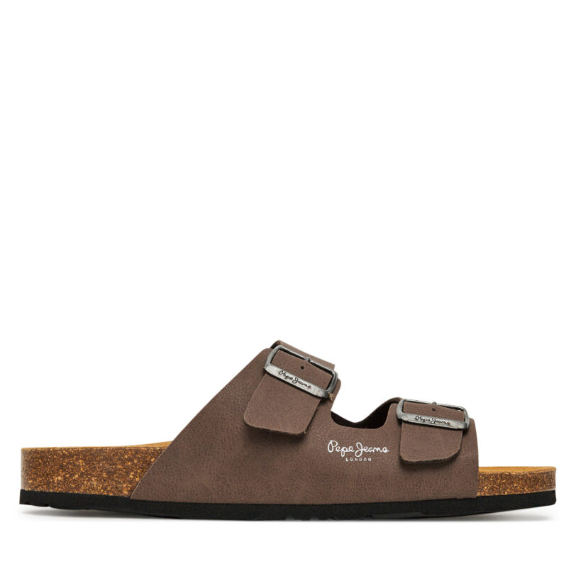Чехли Pepe Jeans Bio M Double Chicago PMS90110 Кафяв цвят на ниска цена