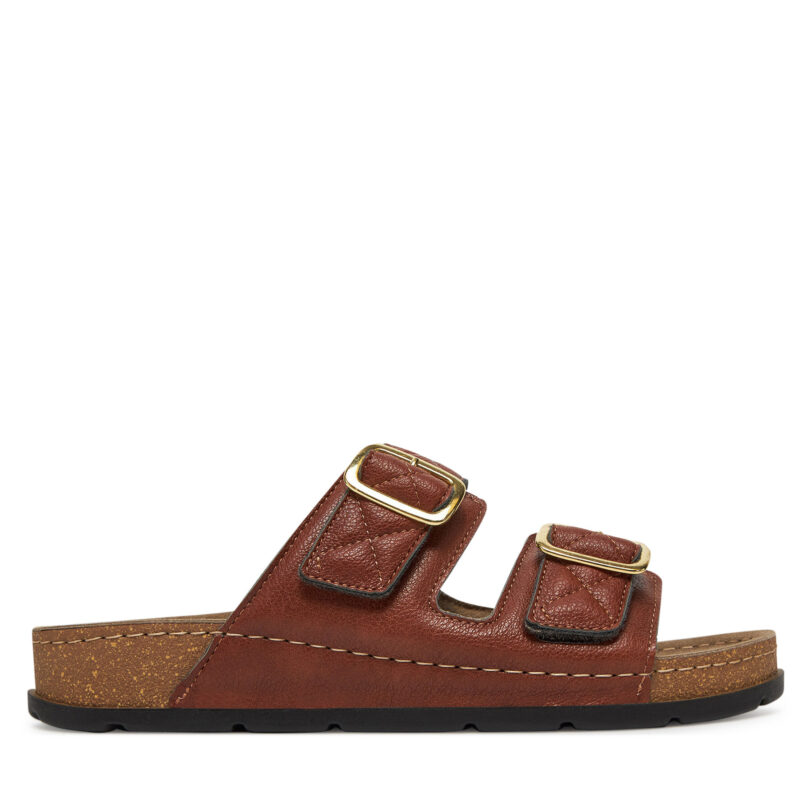 Чехли Scholl Bora 2 Straps MF32081 Кафяв цвят на ниска цена