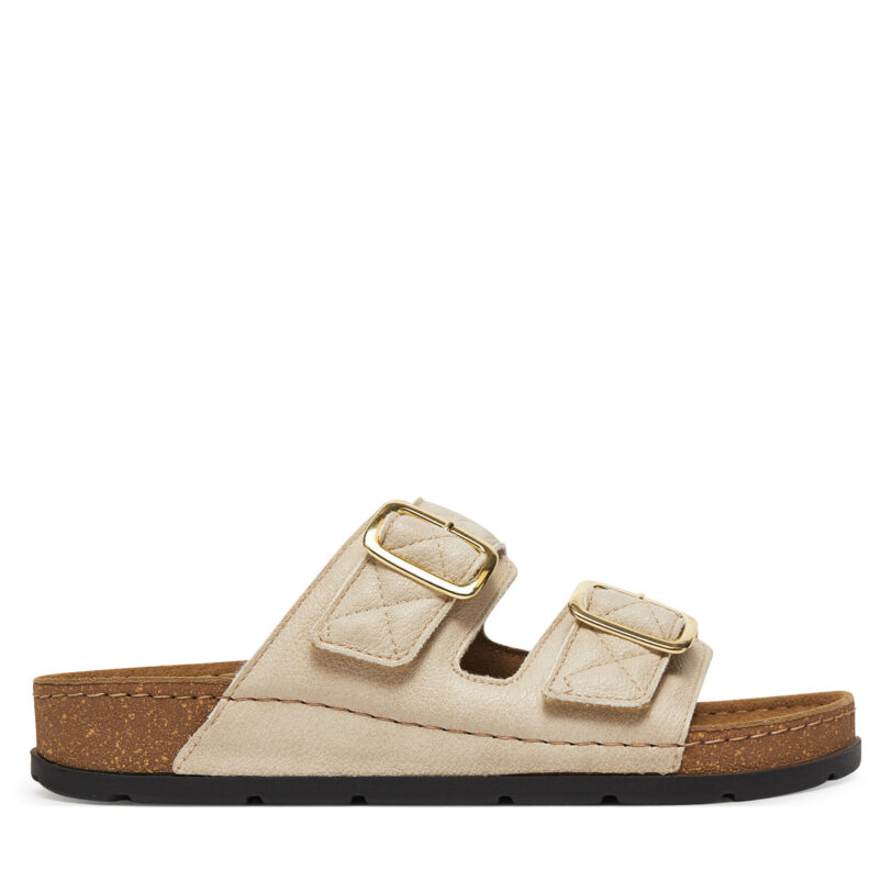 Чехли Scholl Bora 2 Straps Бежов цвят на ниска цена