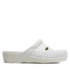 Чехли Scholl Clog Back Guard F20175 1065 410 Бял цвят на ниска цена