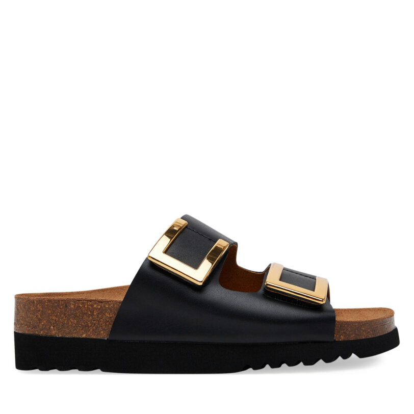 Чехли Scholl Mules Black Monterey 2 Straps Ad F305841004 1004 Черен цвят на ниска цена