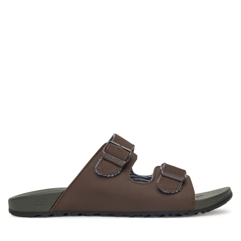 Чехли Skechers Pelem-Rolento 66042/CHOC Кафяв цвят на ниска цена