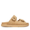 Чехли Tommy Hilfiger Double Strap Raffia FW0FW08940 Бежов цвят на ниска цена