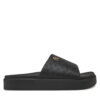 Чехли Tommy Hilfiger Platform Monogram Poolslide FW0FW08526 Черен цвят на ниска цена
