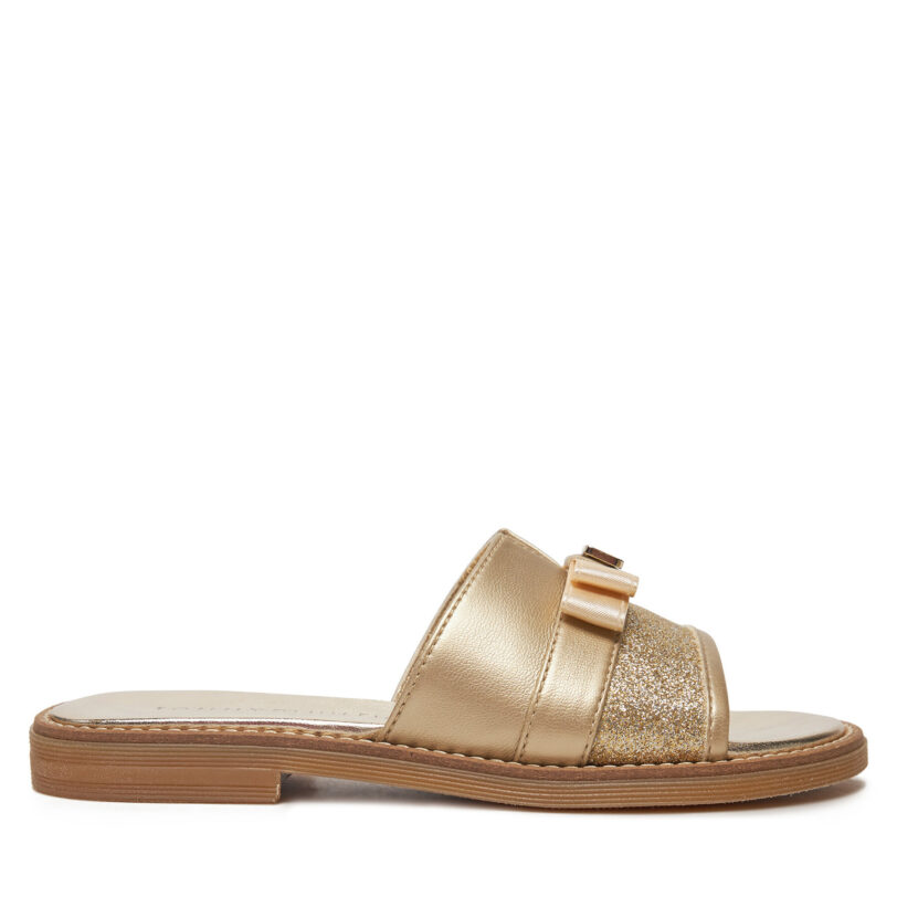 Чехли Tommy Hilfiger Sandal T4A2-33942-0572 M Златист цвят на ниска цена