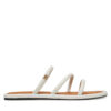 Чехли Tommy Hilfiger Strappy Leather Mule FW0FW08939 Бял цвят на ниска цена