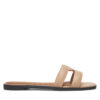 Чехли Tommy Hilfiger Th Logo Strap Mule FW0FW08671 Бежов цвят на ниска цена