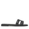 Чехли Tommy Hilfiger Th Logo Strap Mule FW0FW08671 Черен цвят на ниска цена