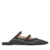 Чехли Tommy Hilfiger Th Pointy Leather Mule FW0FW07722 Черен цвят на ниска цена