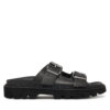 Чехли Tommy Jeans Double Strap Sandal EN0EN02753 Черен цвят на ниска цена