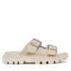 Чехли Tommy Jeans Double Strap Sandal Suede EN0EN02797 Екрю цвят на ниска цена