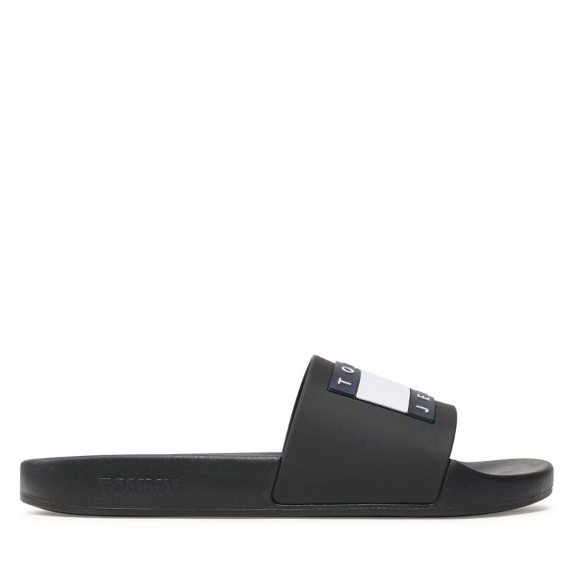 Чехли Tommy Jeans Pool Slide Ess EM0EM01191 Черен цвят на ниска цена