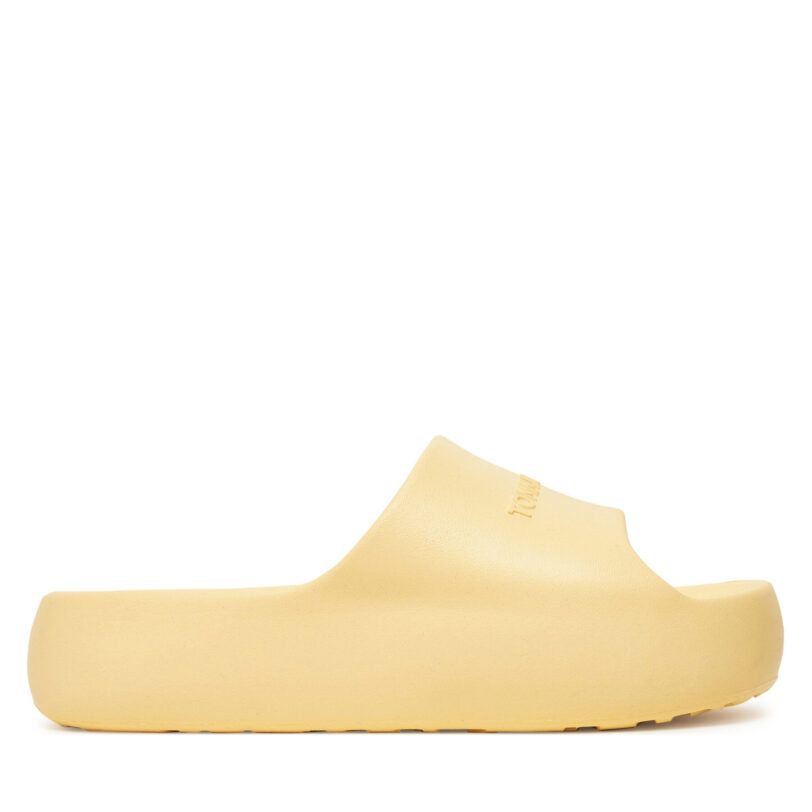 Чехли Tommy Jeans Tjw Chunky Pool Slide Ess EN0EN02879 Жълт цвят на ниска цена