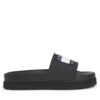 Чехли Tommy Jeans Tjw Elevated Flatform Slide EN0EN02451 Черен цвят на ниска цена