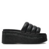 Чехли Tommy Jeans Tjw Wedge Sandal EN0EN02455 Черен цвят на ниска цена