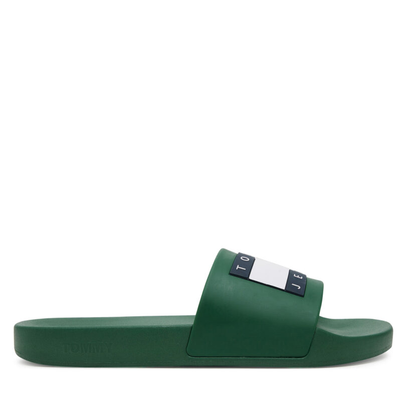 Чехли Tommy Jeans Tommy Jeans Pool Slide Ess EM0EM01191 Зелен цвят на ниска цена