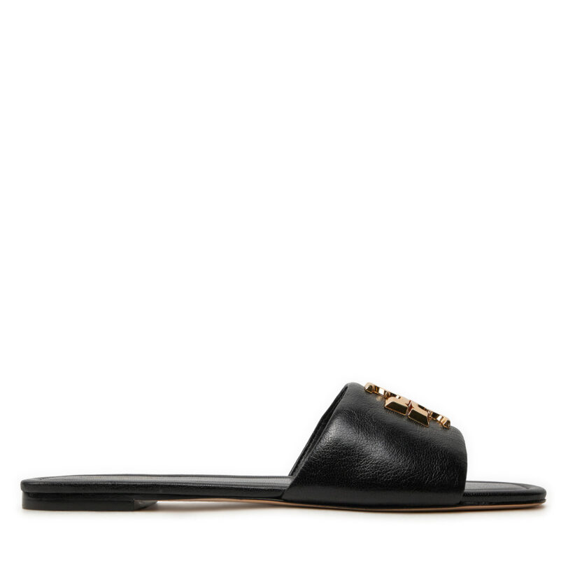 Чехли Tory Burch Eleanor Slide 157966 Черен цвят на ниска цена