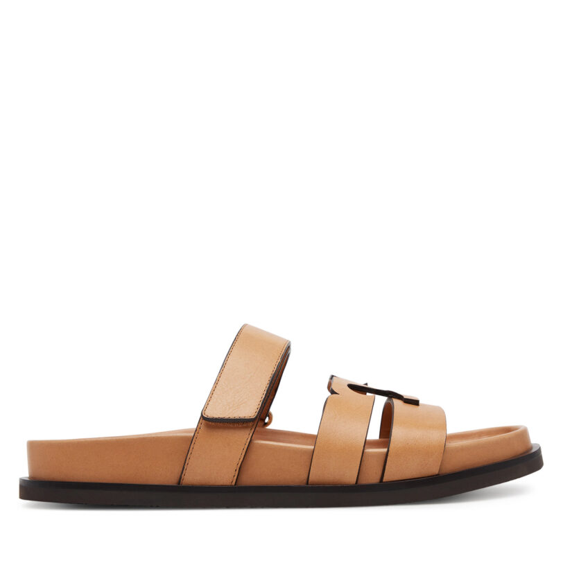 Чехли Tory Burch Ines Sport 168791 Кафяв цвят на ниска цена