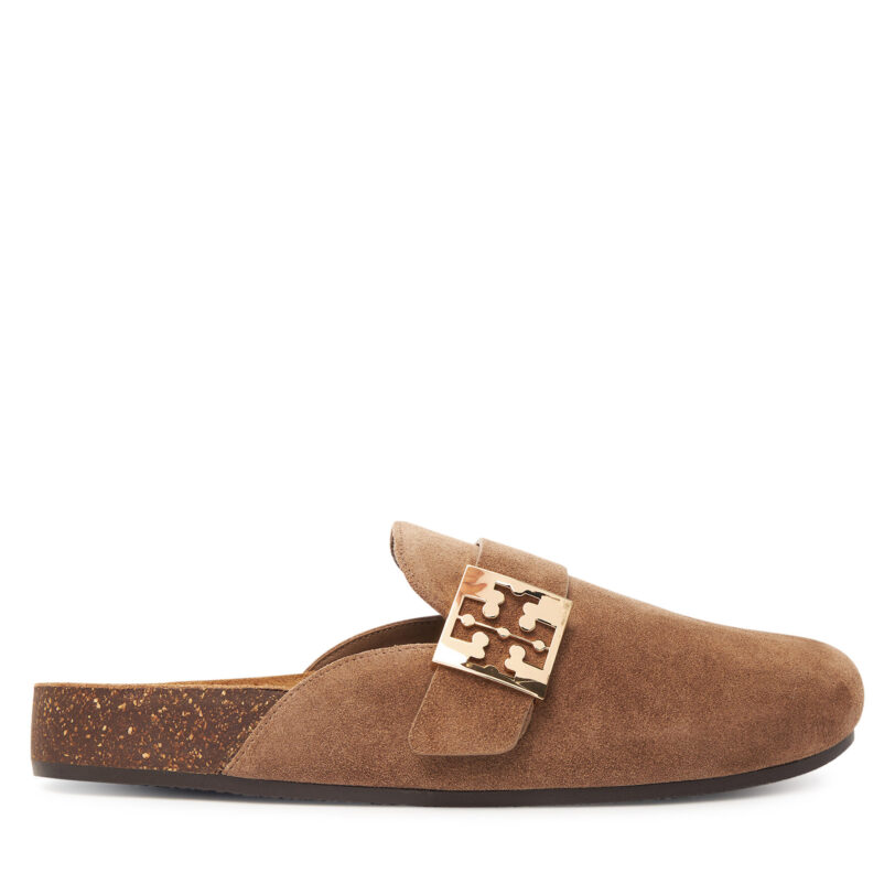 Чехли Tory Burch Mellow Mule 154446 Кафяв цвят на ниска цена