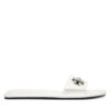 Чехли Tory Burch T Lock Slide 164676 Бял цвят на ниска цена
